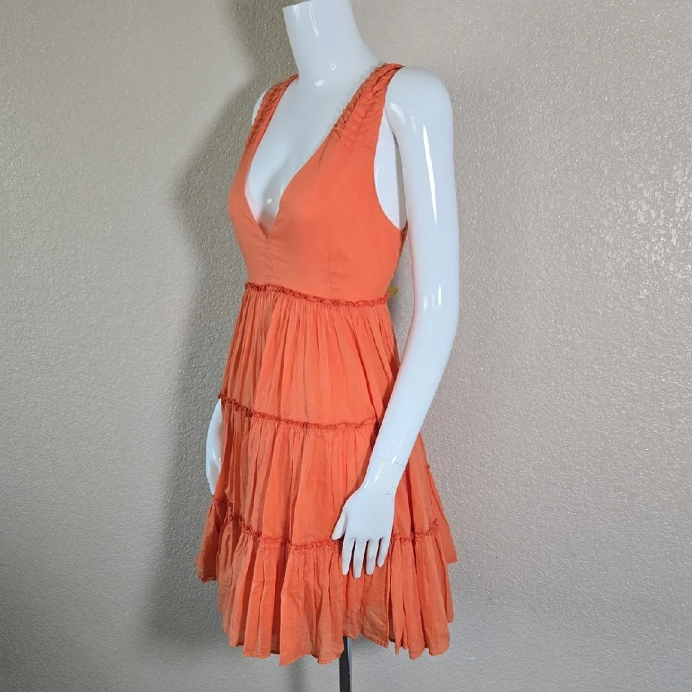 Devotion TWINS Mini Dress in Vibrant Orange - Picture 3 of 4